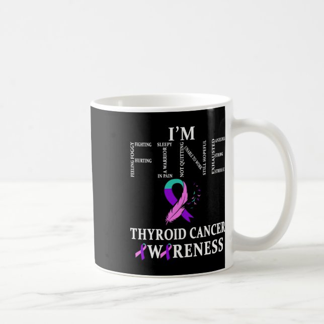Cancer Warrior I'm Fine  Coffee Mug (Right)