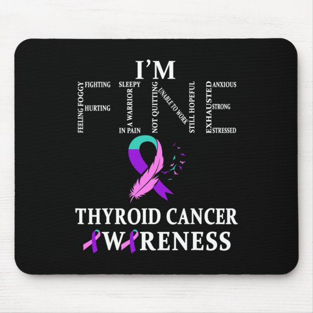 Cancer Warrior I'm Fine  Mouse Pad (Front)