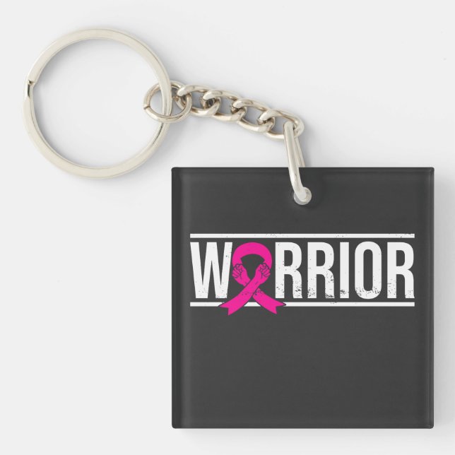 Cancer Warrior Keychain (Front)