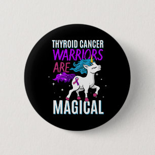 Cancer Warrior Magical Unicorn Purple Teal And Pin