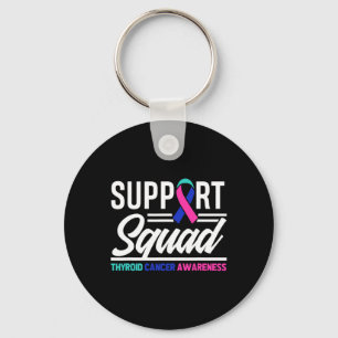 Cancer Warrior Support Squad Thyroid Cancer  Keychain