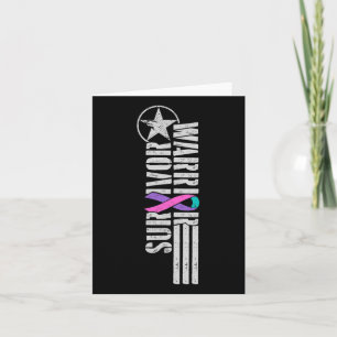 Cancer Warrior Survivor - Military-style Awareness Card