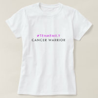 Cancer Warrior | Team Name Hashtag Modern Pink