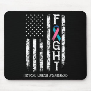 Cancer Warrior Us Flag 1  Mouse Pad
