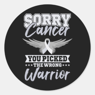 Cancer Warrior World Cancer Day Gift Pink Ribbon  Classic Round Sticker
