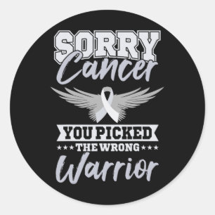 Cancer Warrior World Cancer Day Gift Pink Ribbon  Classic Round Sticker