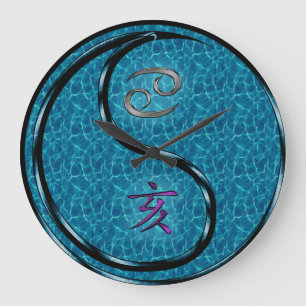 Cancer & Water Boar Large Clock