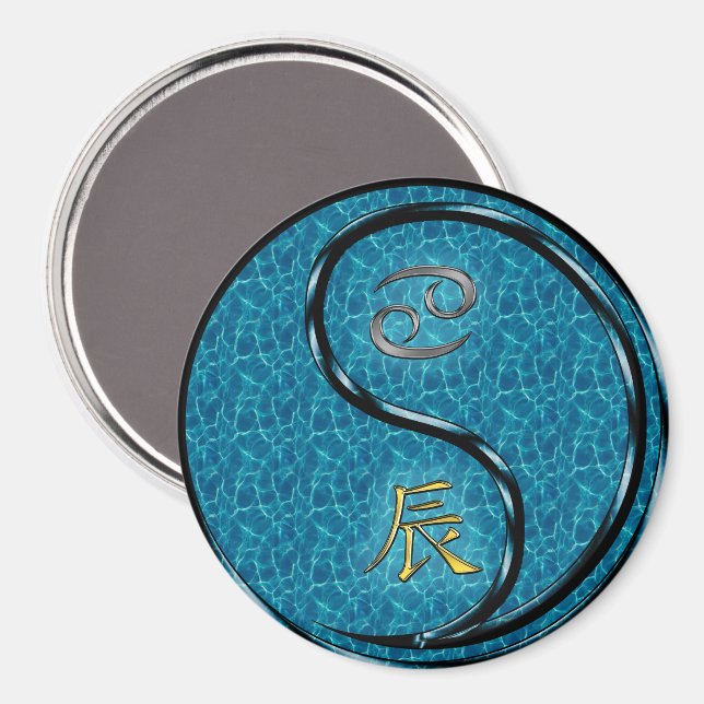 Cancer & Water Dragon Magnet (Front/Back)