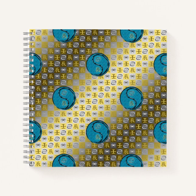 Cancer & Water Dragon Notebook (Front)