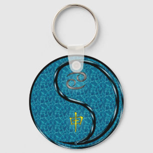 Cancer & Water Monkey Keychain