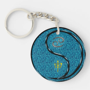 Cancer & Water Monkey Keychain