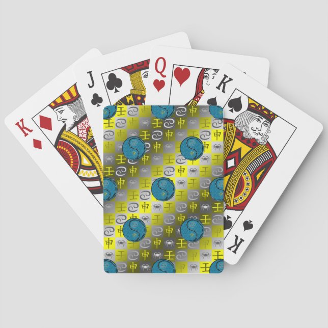 Cancer & Water Monkey Playing Cards (Back)
