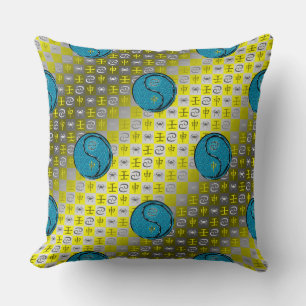 Cancer & Water Monkey Throw Pillow