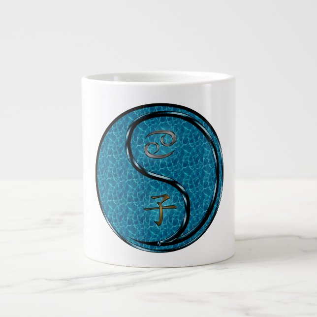 Cancer & Water Rat Large Coffee Mug (Front)
