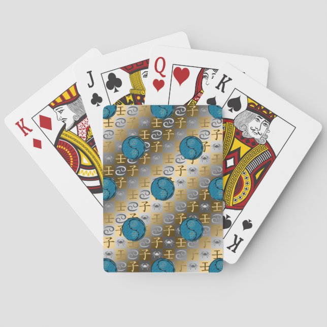 Cancer & Water Rat Playing Cards (Back)