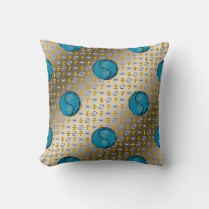 Cancer & Water Rat Throw Pillow