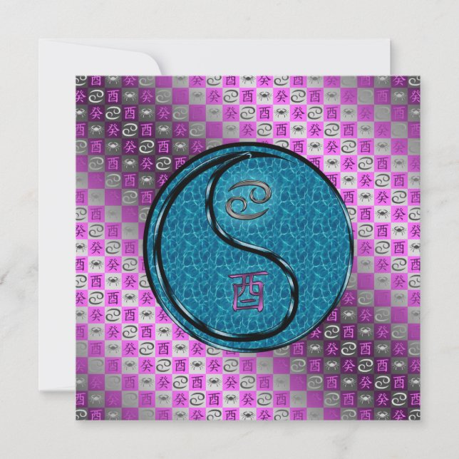 Cancer & Water Rooster Card (Front)