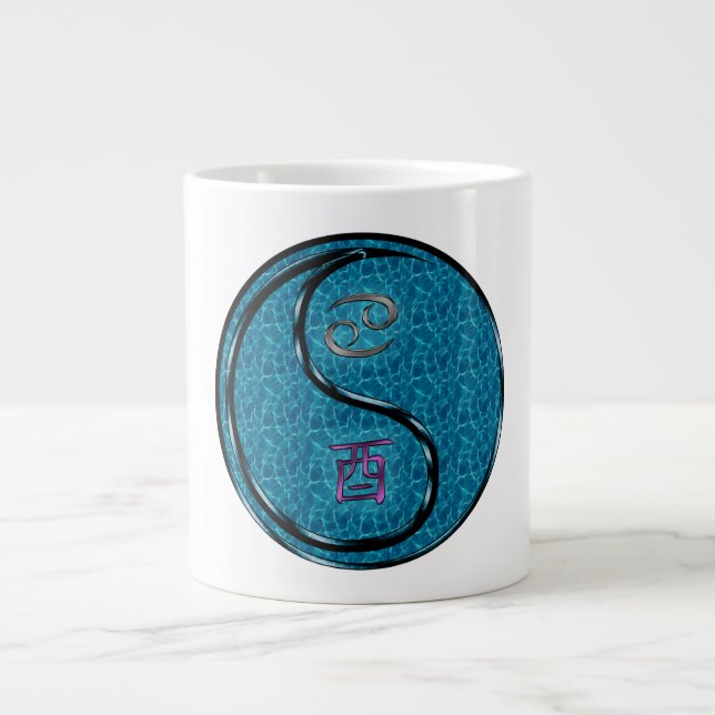Cancer & Water Rooster Large Coffee Mug (Front)
