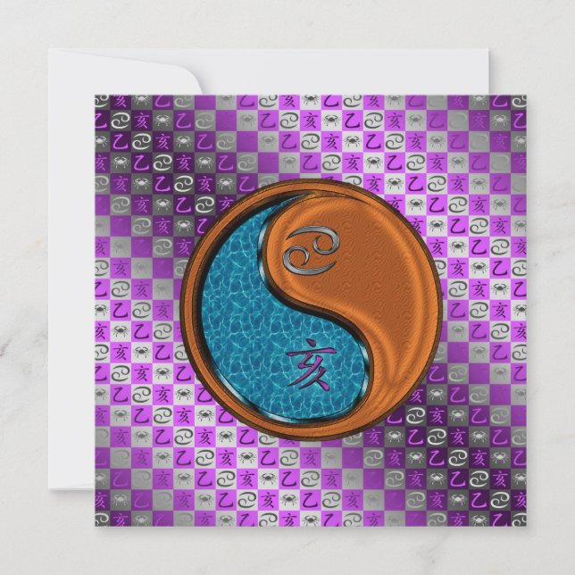 Cancer & Wood Boar Card (Front)