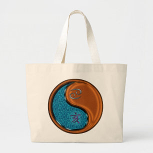 Cancer & Wood Boar Large Tote Bag
