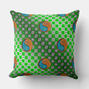 Cancer & Wood Goat Throw Pillow