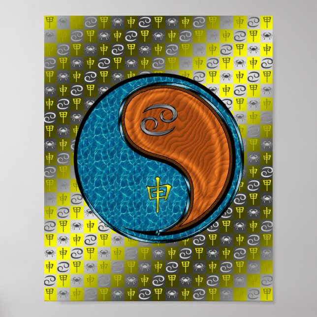 Cancer & Wood Monkey Poster (Front)