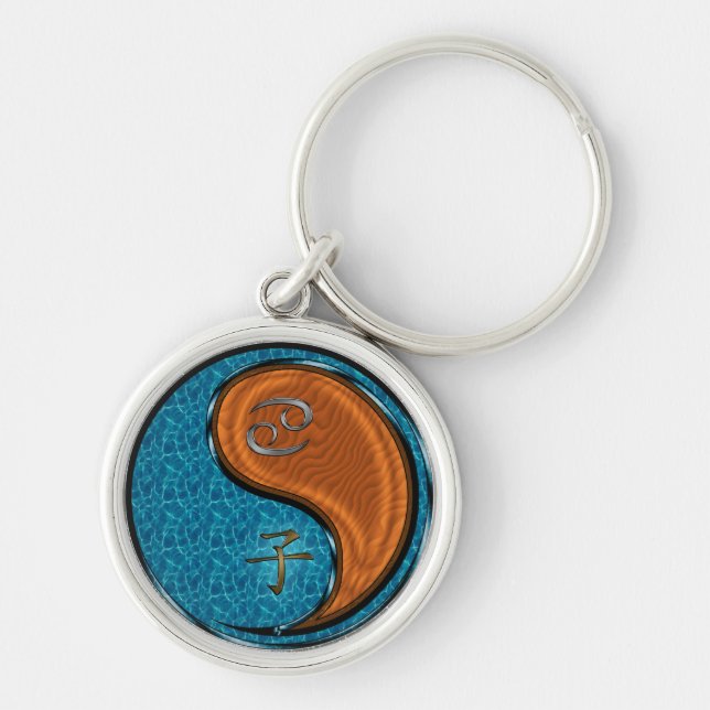Cancer & Wood Rat Keychain (Front)