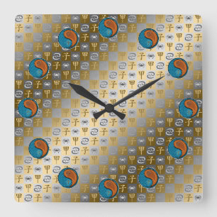 Cancer & Wood Rat Square Wall Clock