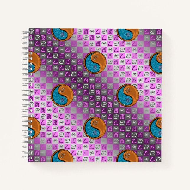 Cancer & Wood Rooster Notebook (Front)