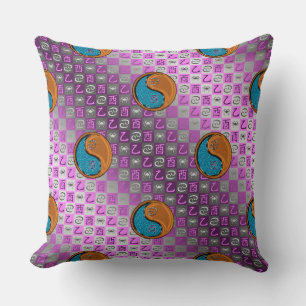 Cancer & Wood Rooster Throw Pillow