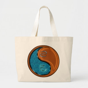Cancer & Wood Snake Large Tote Bag