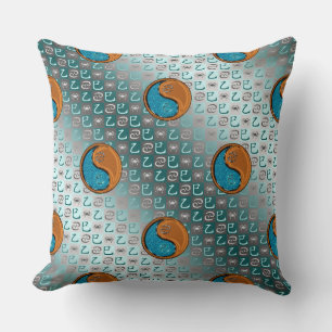 Cancer & Wood Snake Throw Pillow