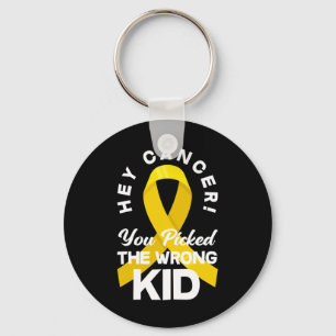 Cancer You Picked The Wrong Kid Childhood Cancer W Keychain