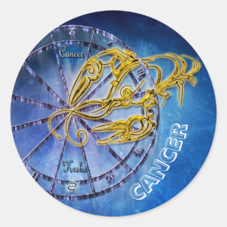 Cancer Zodiac Astrology design Horoscope Classic Round Sticker