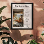 Cancer | Zodiac Astrology Photo Newspaper Poster<br><div class="desc">This birthday zodiac poster is styled to look like a sleek newspaper cover that features your own photo and information. Perfect for friends & family to wish them a happy day on turning one year older. With recipients name, and birthday and zodiac sign personality traits included, this poster makes the...</div>