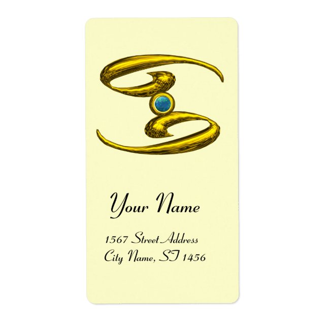 CANCER ZODIAC BIRTHDAY JEWEL  Blue Opale Gold (Front)