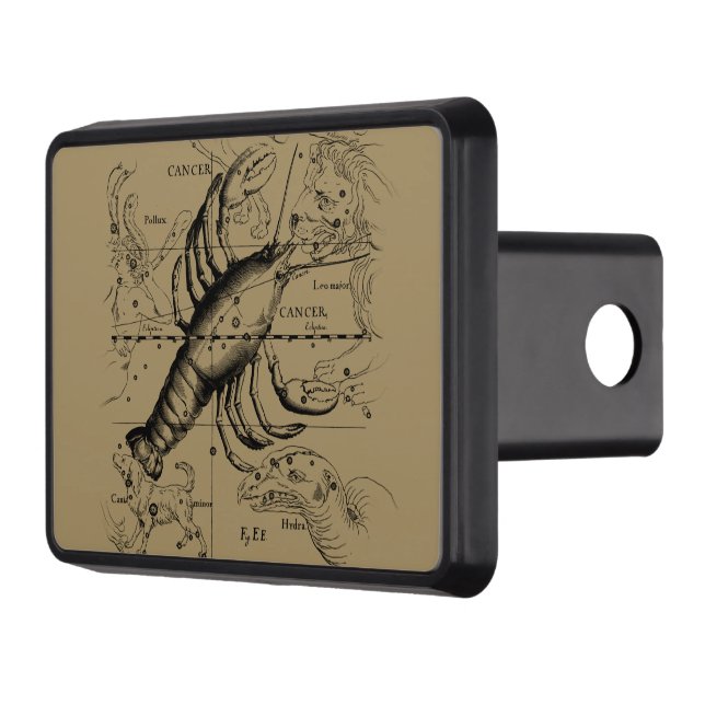 Cancer Zodiac Constellation by Hevelius 1690 Trailer Hitch Cover (Left)