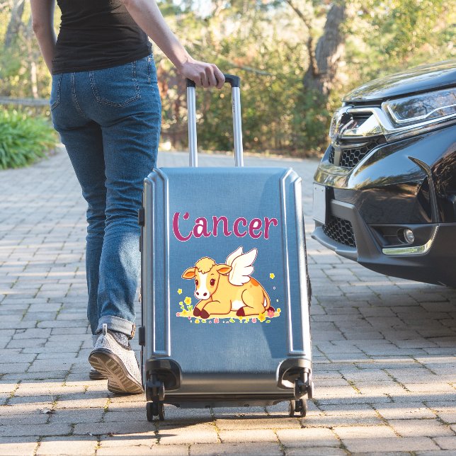 Cancer Zodiac Cow Png, Cute Cancer (Suitcase Insitu)