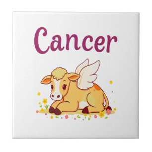 Cancer Zodiac Cow Png, Cute Cancer Tile