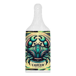 "Cancer Zodiac Crab Design Paddle Cutting Board
