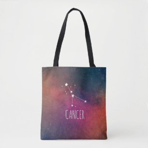 Cancer Zodiac Galaxy Tote Bag