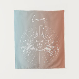 Cancer zodiac horoscope star sign gradient tapestry