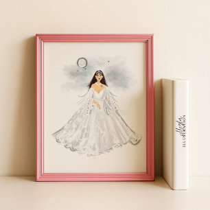 Cancer Zodiac Illustration – Hand Drawn Poster