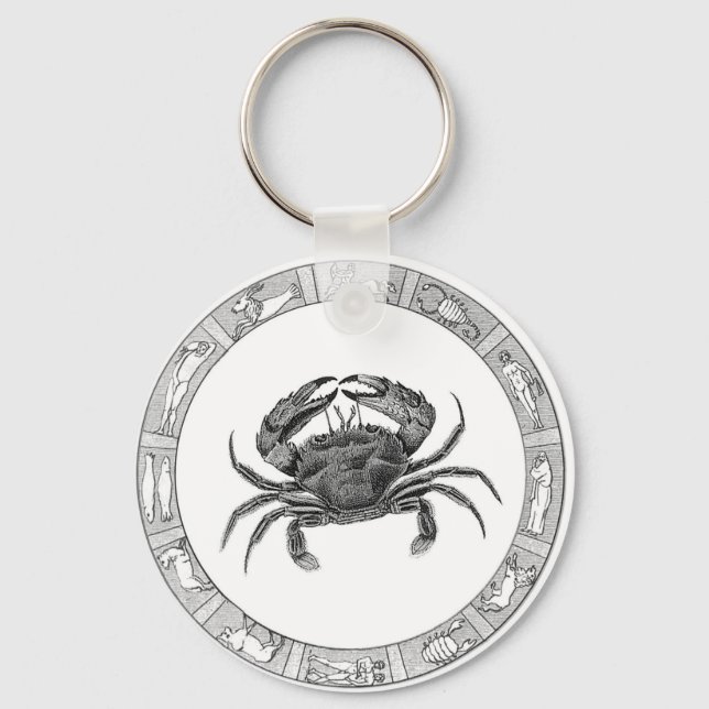 Cancer Zodiac Keychain (Front)