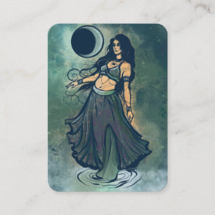 Cancer Zodiac MoonChild Goddess Belly Dancer       Business Card