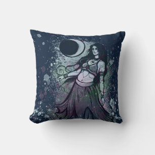 Cancer Zodiac MoonChild Goddess Belly Dancer Throw Pillow