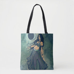 Cancer Zodiac MoonChild Goddess Belly Dancer       Tote Bag