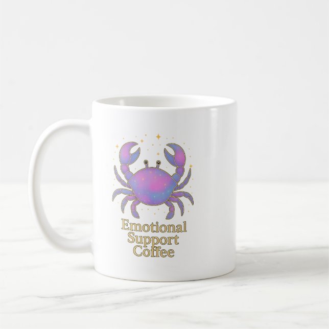 Cancer Zodiac Mug – Emotional Support Coffee mug (Left)