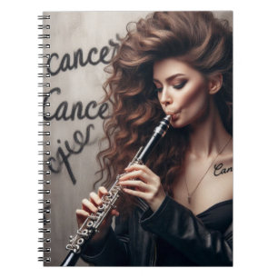 Cancer Zodiac Musician Clarinet  Notebook