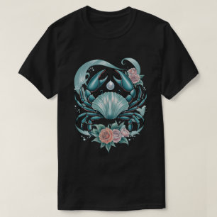 Cancer Zodiac - Mystieke Kreeft with Parel & Rozen T-Shirt